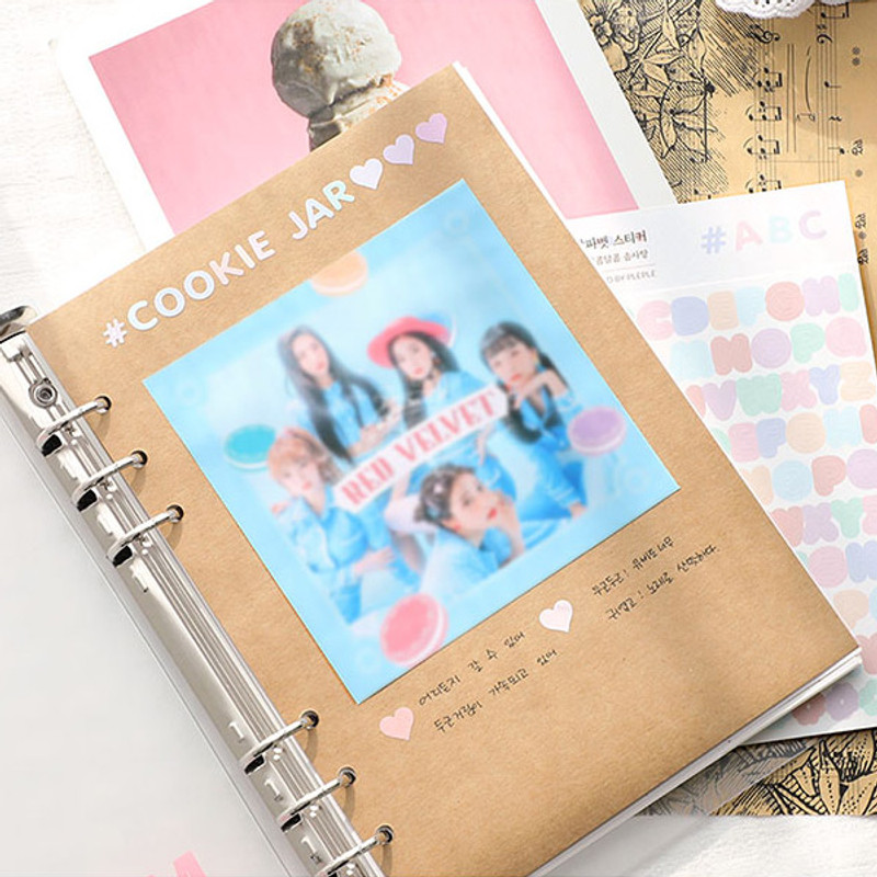 Usage example - PLEPLE Upper case Alphabet sticker 8 sheets set Usage example - PLEPLE Upper case Alphabet sticker 8 sheets set