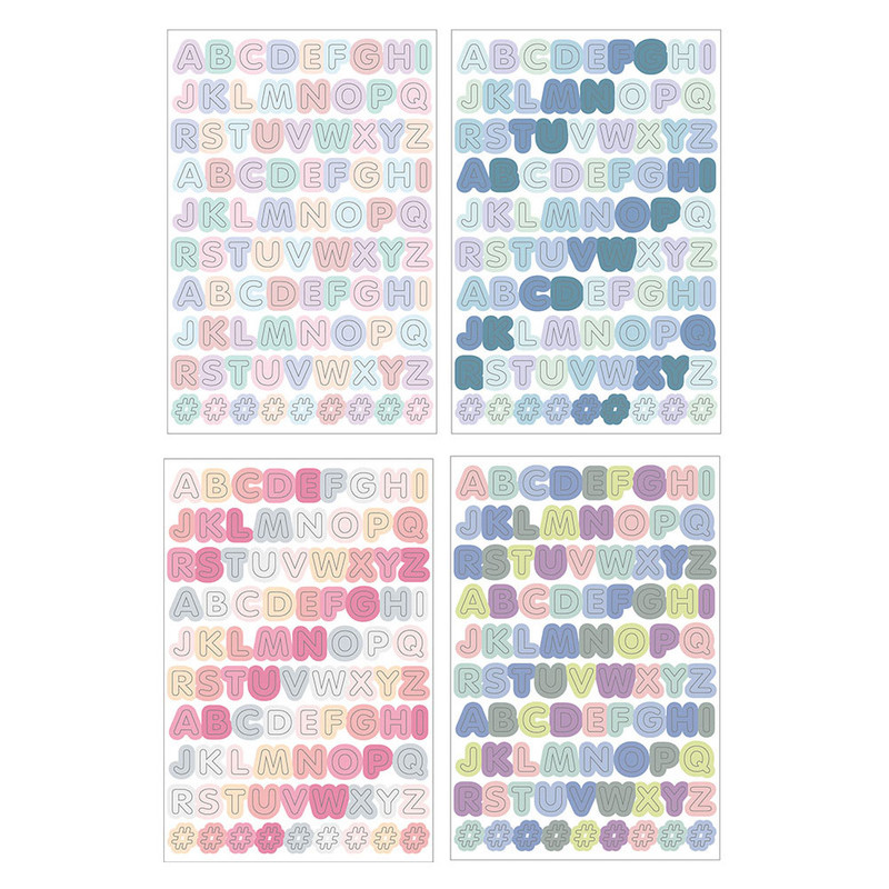 Set of 8 sheets - PLEPLE Upper case Alphabet sticker 8 sheets set Set of 8 sheets - PLEPLE Upper case Alphabet sticker 8 sheets set