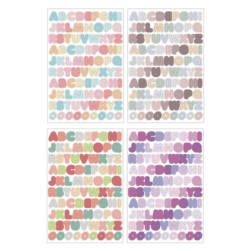 Set of 8 sheets - PLEPLE Upper case Alphabet sticker 8 sheets set Set of 8 sheets - PLEPLE Upper case Alphabet sticker 8 sheets set
