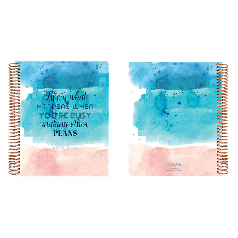 2021 Watercolor Quote spiral dated weekly planner
