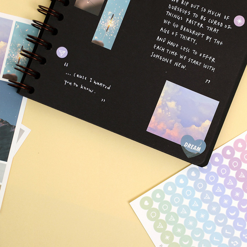 Usage example - PAPERIAN Diary deco removable sticker 8 sheets set Usage example - PAPERIAN Diary deco removable sticker 8 sheets set