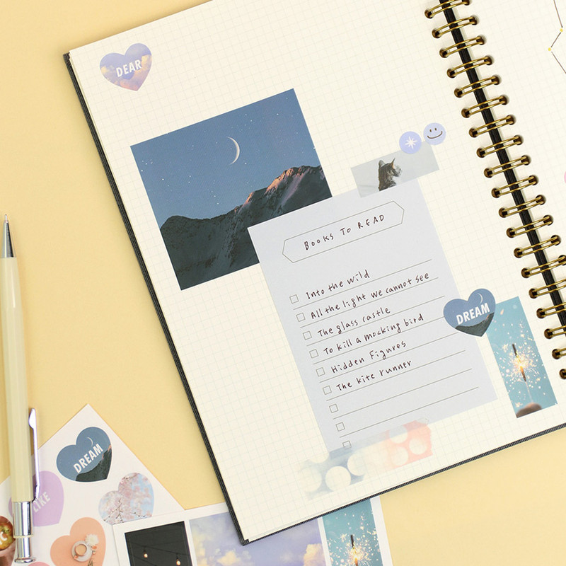 Usage example - PAPERIAN Diary deco removable sticker 8 sheets set Usage example - PAPERIAN Diary deco removable sticker 8 sheets set