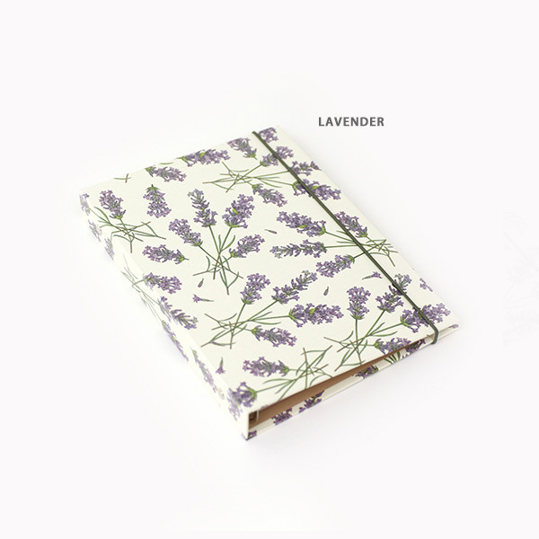Lavender - PAPERIAN Florence A5 size 6 ring binder with elastic band