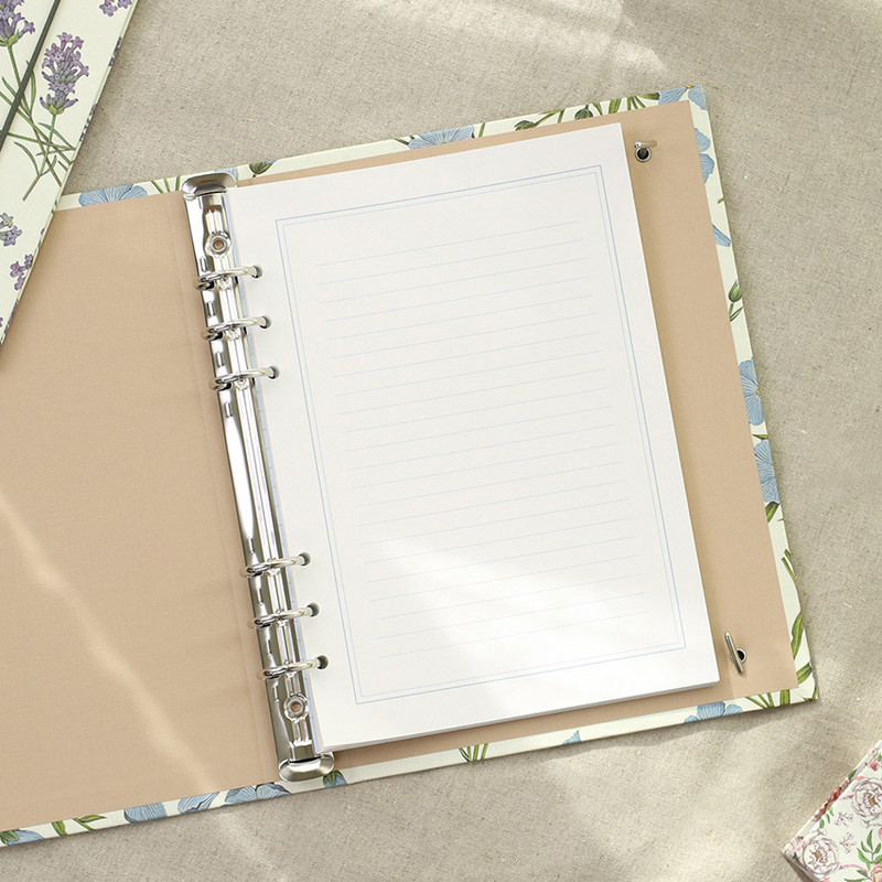 Usage example - PAPERIAN Florence A5 size 6 ring binder with elastic band
