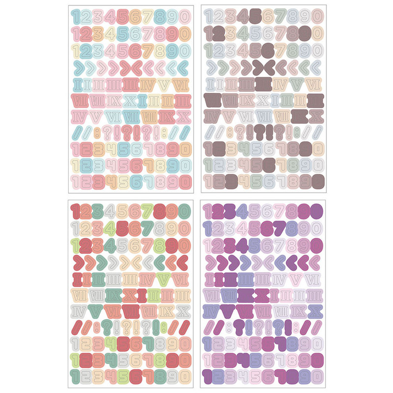 Detail of PLEPLE Number sticker 8 sheets set Detail of PLEPLE Number sticker 8 sheets set