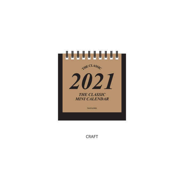 Craft - Wanna This 2021 Classic mini dated monthly desk calendar