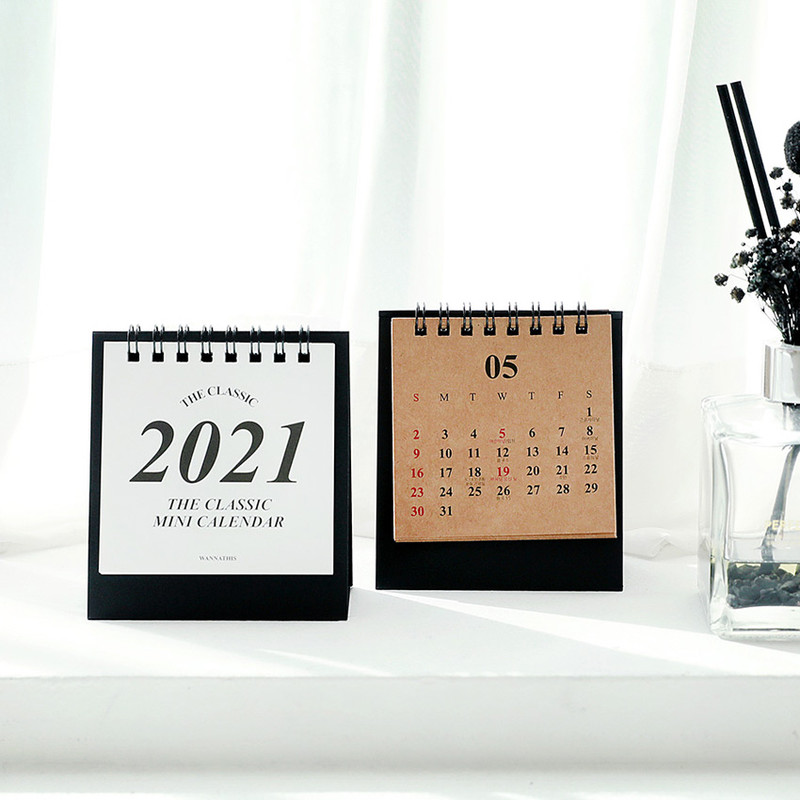 Wanna This 2021 Classic mini dated monthly desk calendar