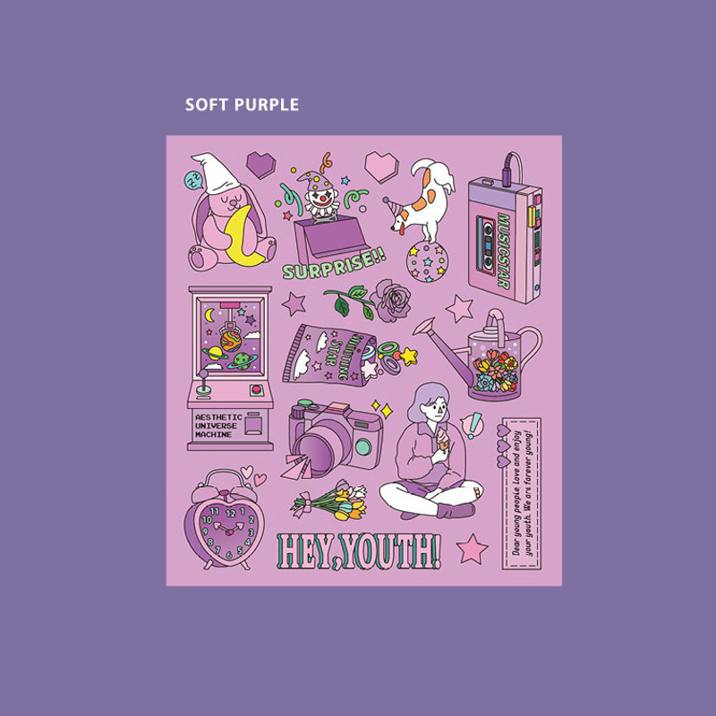 Soft Purple - Ardium Pop illustration colorful point paper sticker ver5 Soft Purple - Ardium Pop illustration colorful point paper sticker ver5