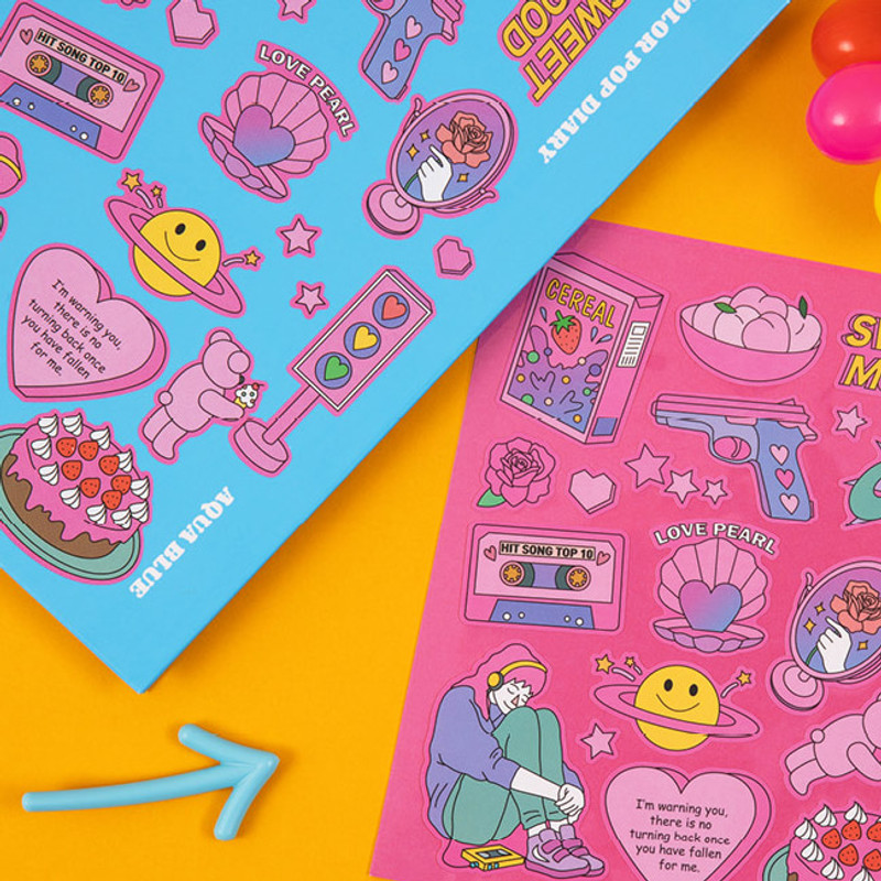 Usage example - Ardium Pop illustration colorful point paper sticker ver5 Usage example - Ardium Pop illustration colorful point paper sticker ver5