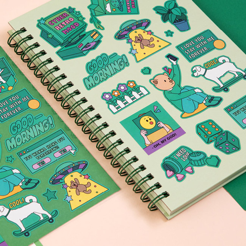 Usage example - Ardium Pop illustration colorful point paper sticker ver5 Usage example - Ardium Pop illustration colorful point paper sticker ver5