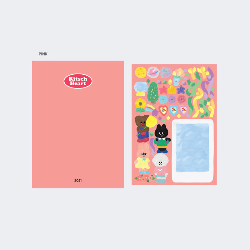 Pink - GMZ 2021 Kitsch heart dated weekly diary planner Pink - GMZ 2021 Kitsch heart dated weekly diary planner