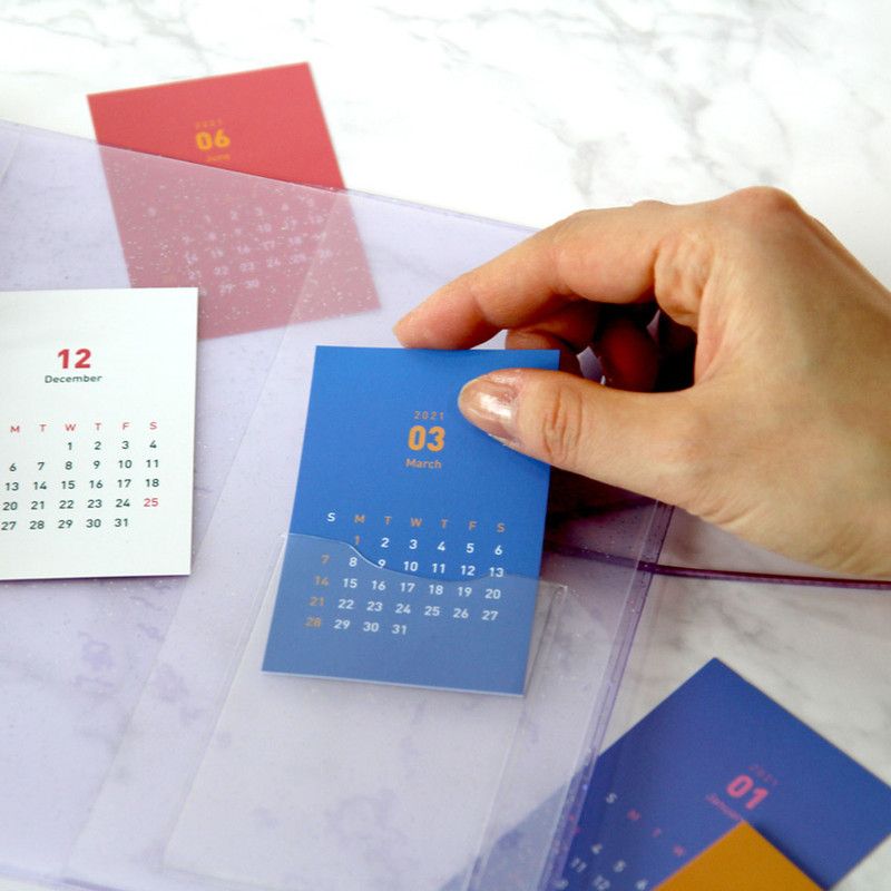 Jam Studio 2021 Welcome mini dated monthly calendar sheets