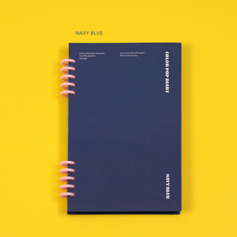 Navy blue - Ardium Color pop 10 rings dateless monthly diary planner Navy blue - Ardium Color pop 10 rings dateless monthly diary planner