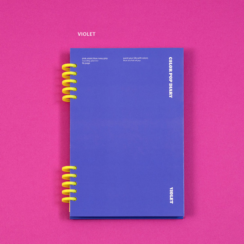 Violet - Ardium Color pop 10 rings dateless monthly diary planner Violet - Ardium Color pop 10 rings dateless monthly diary planner