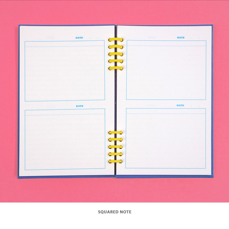 Squared note - Ardium Color pop 10 rings dateless monthly diary planner Squared note - Ardium Color pop 10 rings dateless monthly diary planner