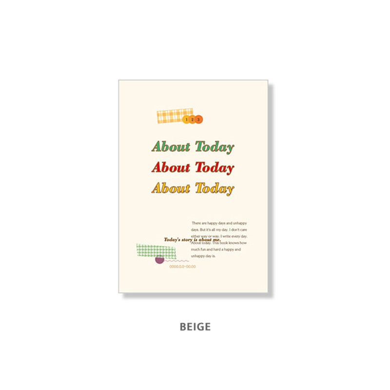 Beige - Ardium About today dateless daily diary planner Beige - Ardium About today dateless daily diary planner