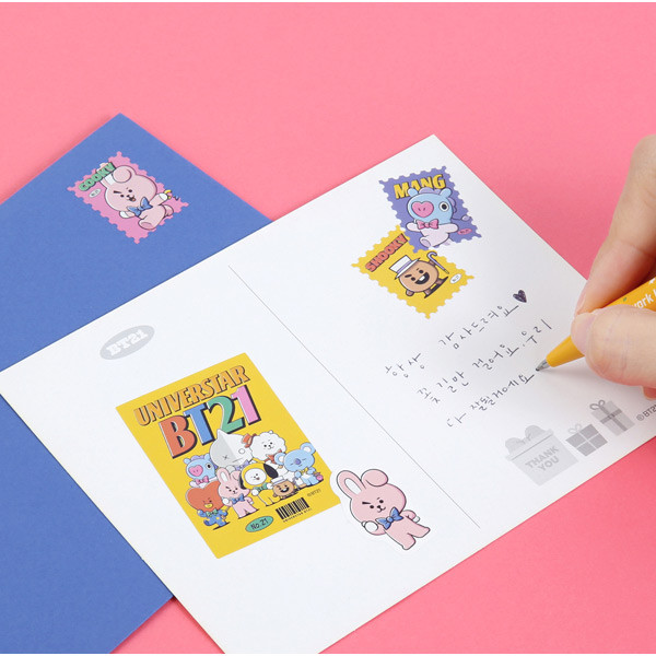 Usage example - BT21 Vintage paper removable sticker 6 sheets set