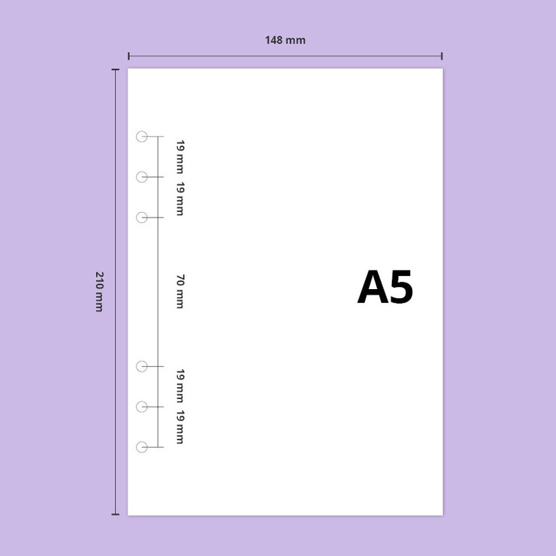 Inner paper size - Second Mansion A5 size PP cover 6 ring binder