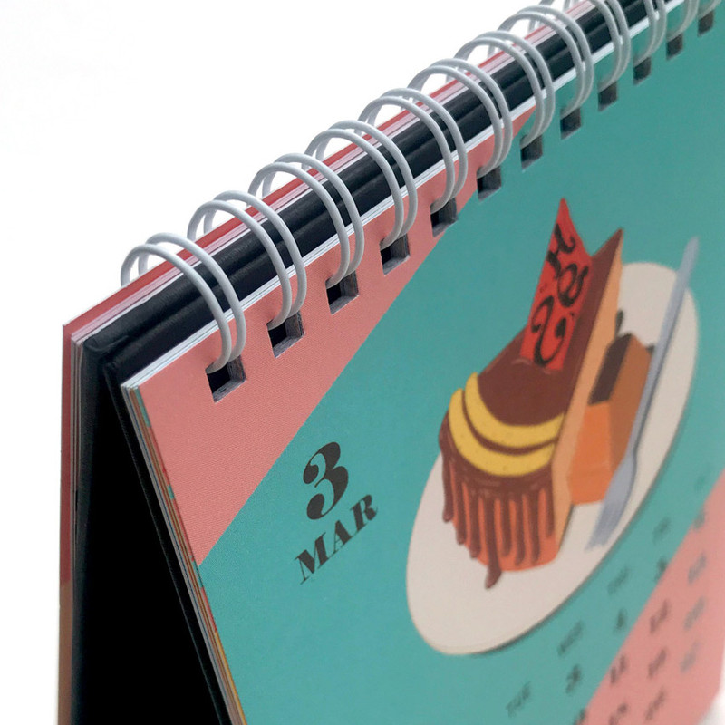 Wire binding - Design Comma-B 2021 Sweet dessert monthly desk calendar Wire binding - Design Comma-B 2021 Sweet dessert monthly desk calendar