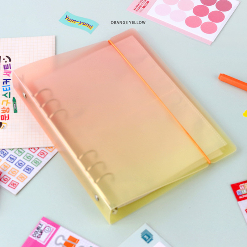 Orange yellow - Wanna This A5 6 ring binder sticker storage album