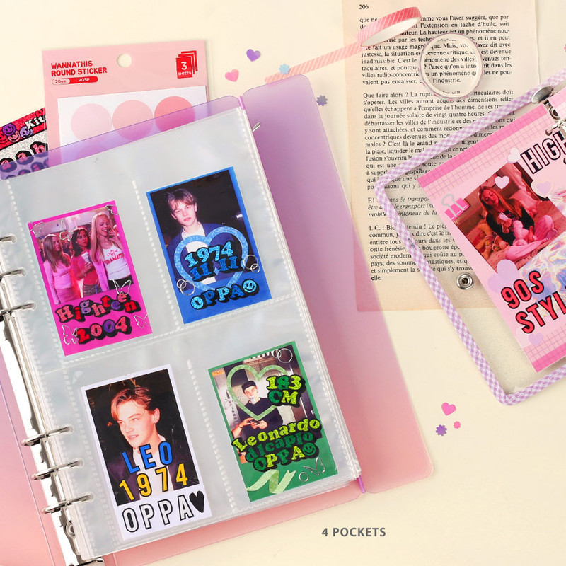 4 pockets - Wanna This A5 6 ring binder sticker storage album