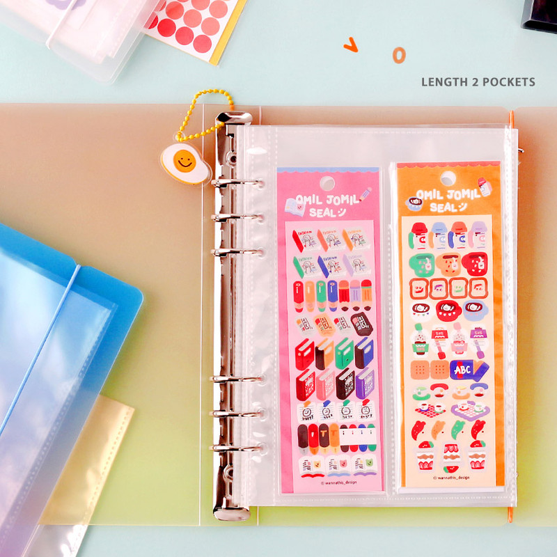 Length 2 pockets - Wanna This A5 6 ring binder sticker storage album