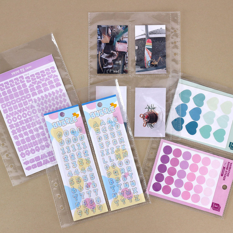 4 design pocket sheets - Wanna This A5 6 ring binder sticker storage album
