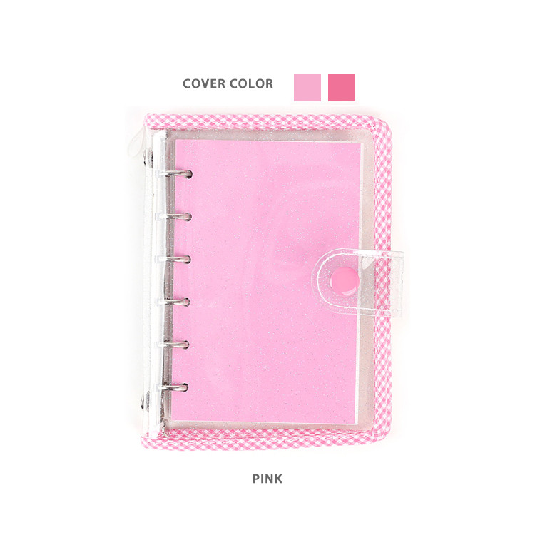 Pink - Wanna This Picnic check A7 6-ring dateless monthly planner