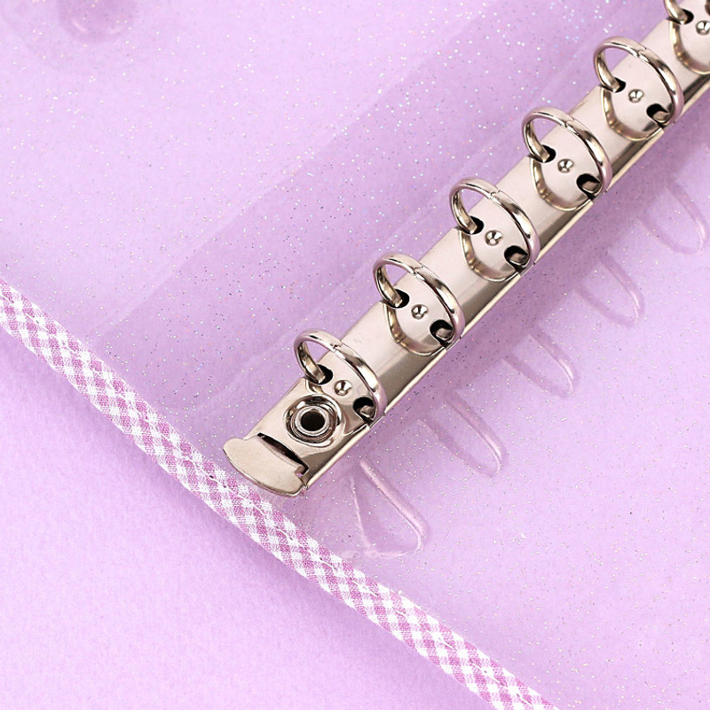 6 ring metal binder - Wanna This Picnic check A7 6-ring PVC binder