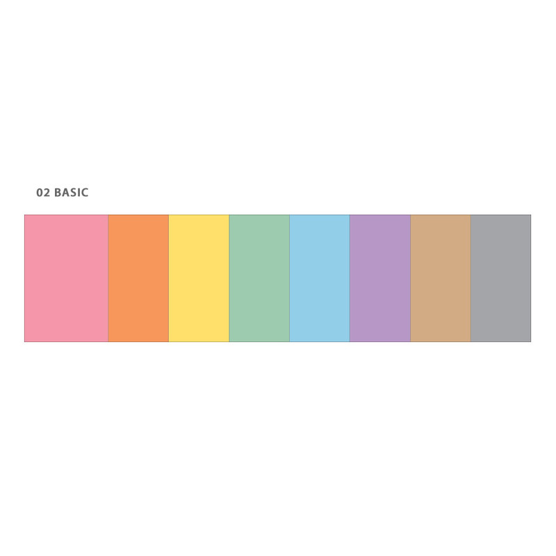 Basic - Wanna This Color blank paper A7 size 6 holes refills set Basic - Wanna This Color blank paper A7 size 6 holes refills set