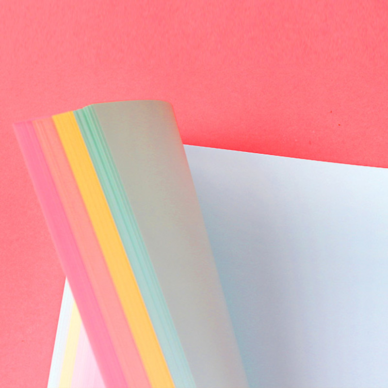 Wanna This Color blank paper A7 size 6 holes refills set Wanna This Color blank paper A7 size 6 holes refills set