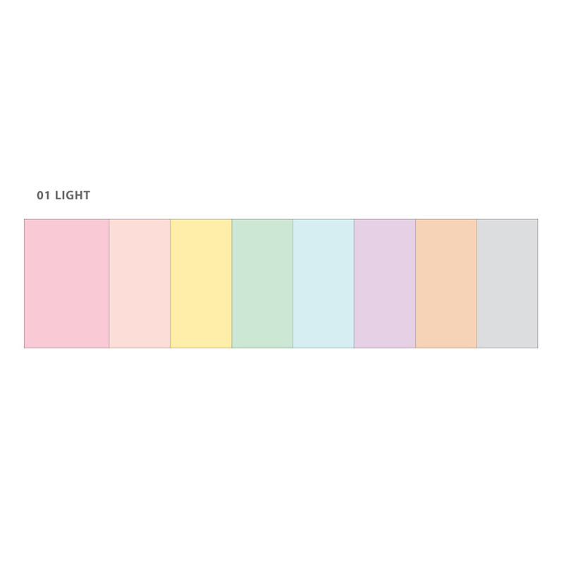 Light - Wanna This Color blank paper A7 size 6 holes refills set Light - Wanna This Color blank paper A7 size 6 holes refills set
