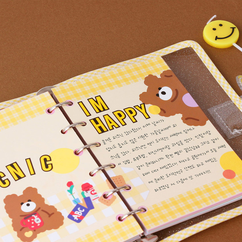 Usage example - Wanna This Color blank paper A7 size 6 holes refills set Usage example - Wanna This Color blank paper A7 size 6 holes refills set