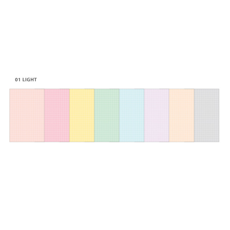 Light - Wanna This Palette grid paper A7 size 6 holes refills set Light - Wanna This Palette grid paper A7 size 6 holes refills set