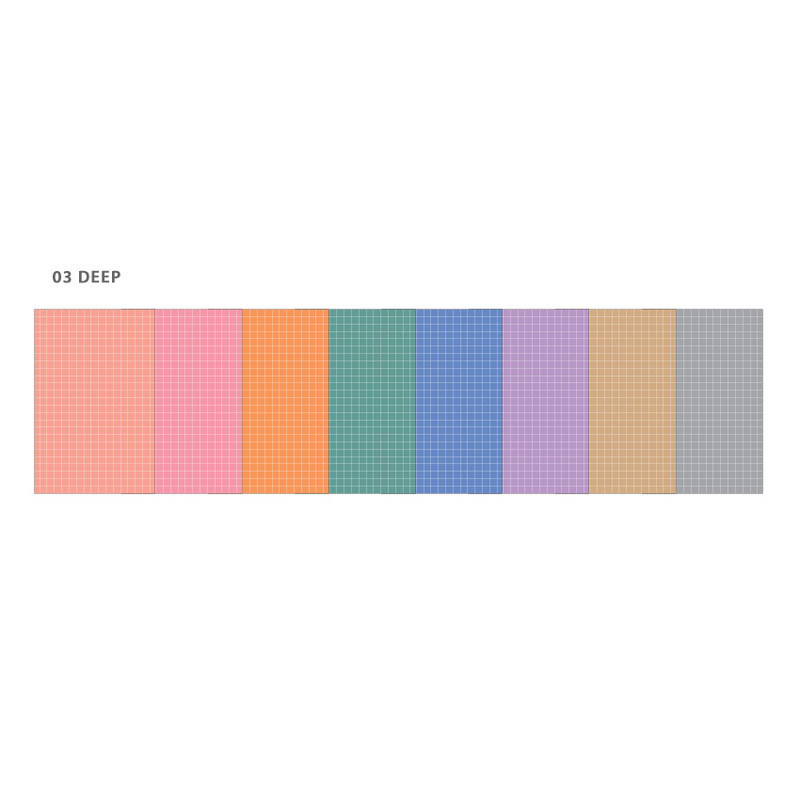 Deep - Wanna This Palette grid paper A7 size 6 holes refills set Deep - Wanna This Palette grid paper A7 size 6 holes refills set