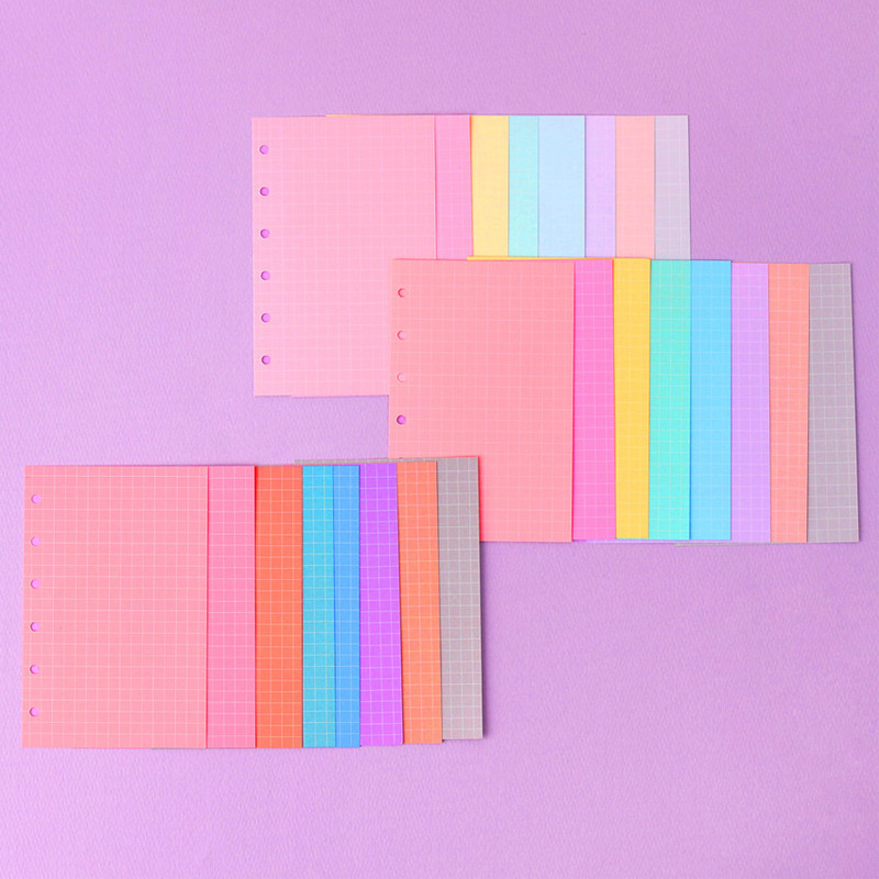 Wanna This Palette grid paper A7 size 6 holes refills set Wanna This Palette grid paper A7 size 6 holes refills set