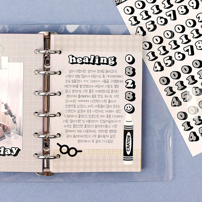 Usage example - Wanna This Palette grid paper A7 size 6 holes refills set Usage example - Wanna This Palette grid paper A7 size 6 holes refills set