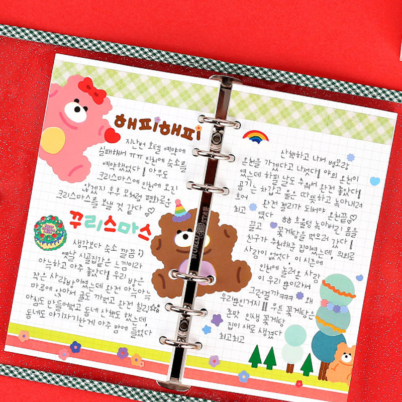 Grid - Wanna This Picnic check A6 6-ring dateless monthly planner