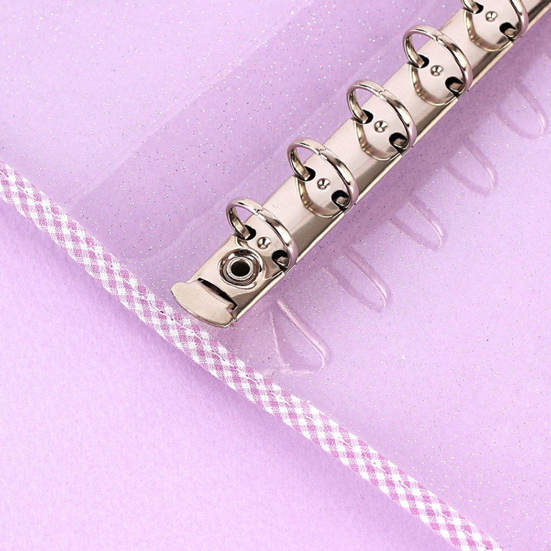 6 ring binder - Wanna This Picnic check A6 6-ring PVC binder