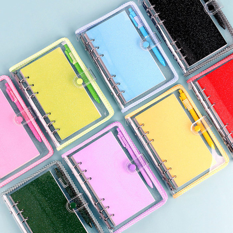 Wanna This Picnic check A6 6-ring PVC binder