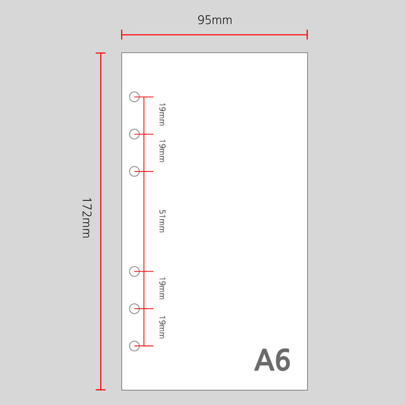 Size - Wanna This Picnic check A6 size 6 holes paper refills set Size - Wanna This Picnic check A6 size 6 holes paper refills set