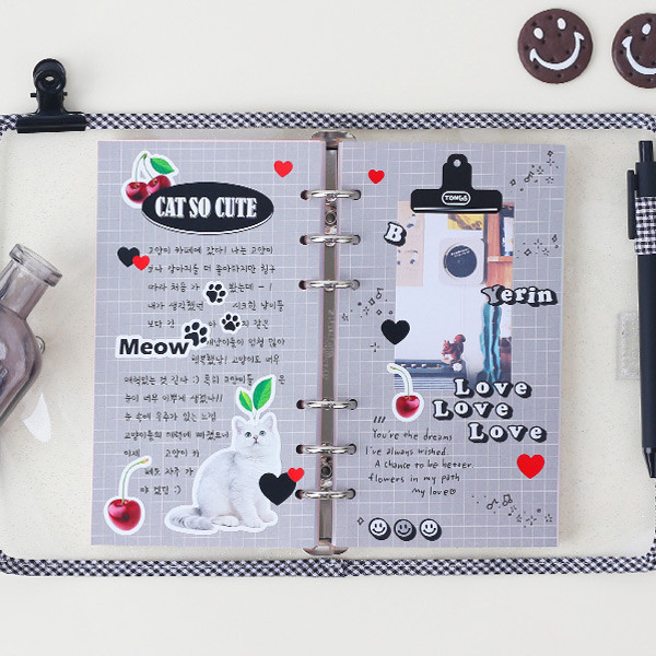 Deep - Wanna This Palette grid A6 size 6 holes paper refills set