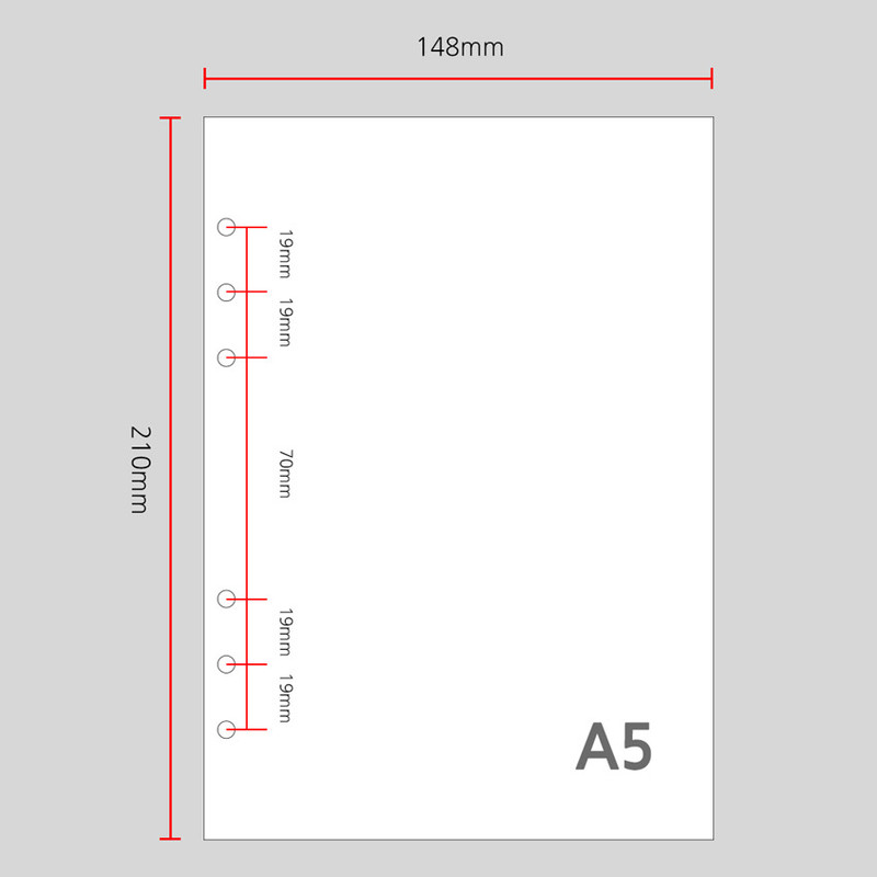 Size - Wanna This Picnic Check A5 Size 6 Holes Paper Refills Set