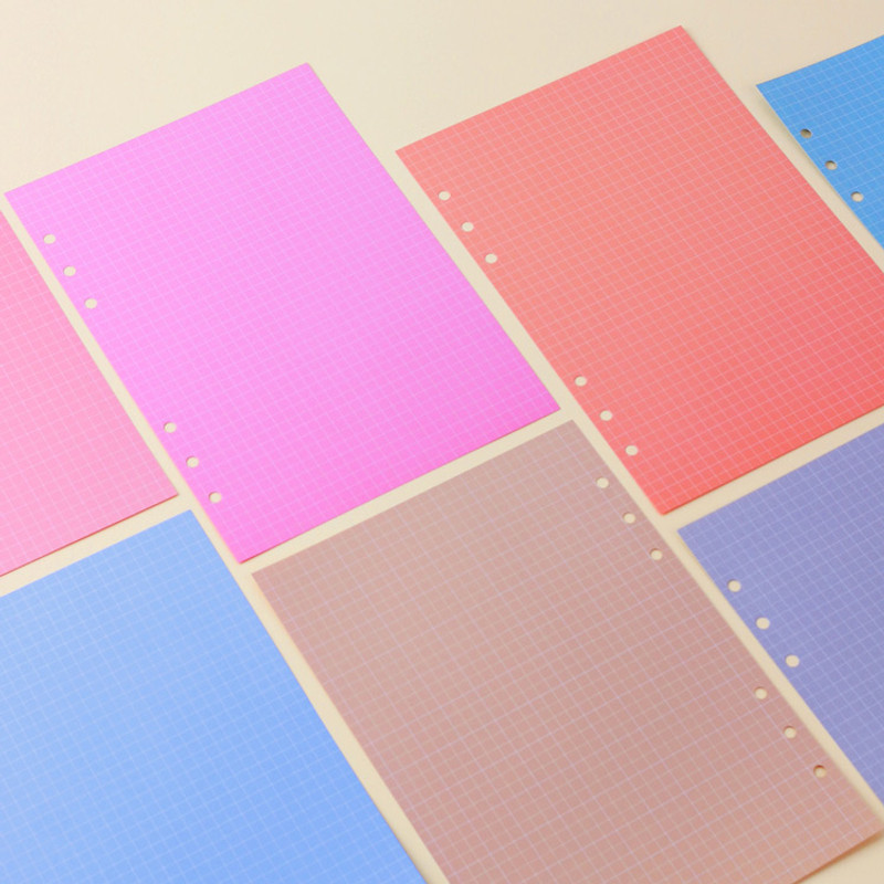 Wanna This Palette grid A5 size 6 holes paper refills set Wanna This Palette grid A5 size 6 holes paper refills set