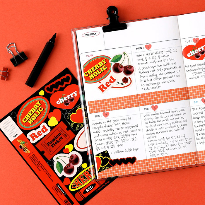 Usage example - Wanna This Color object removable deco 6 sticker sheets set