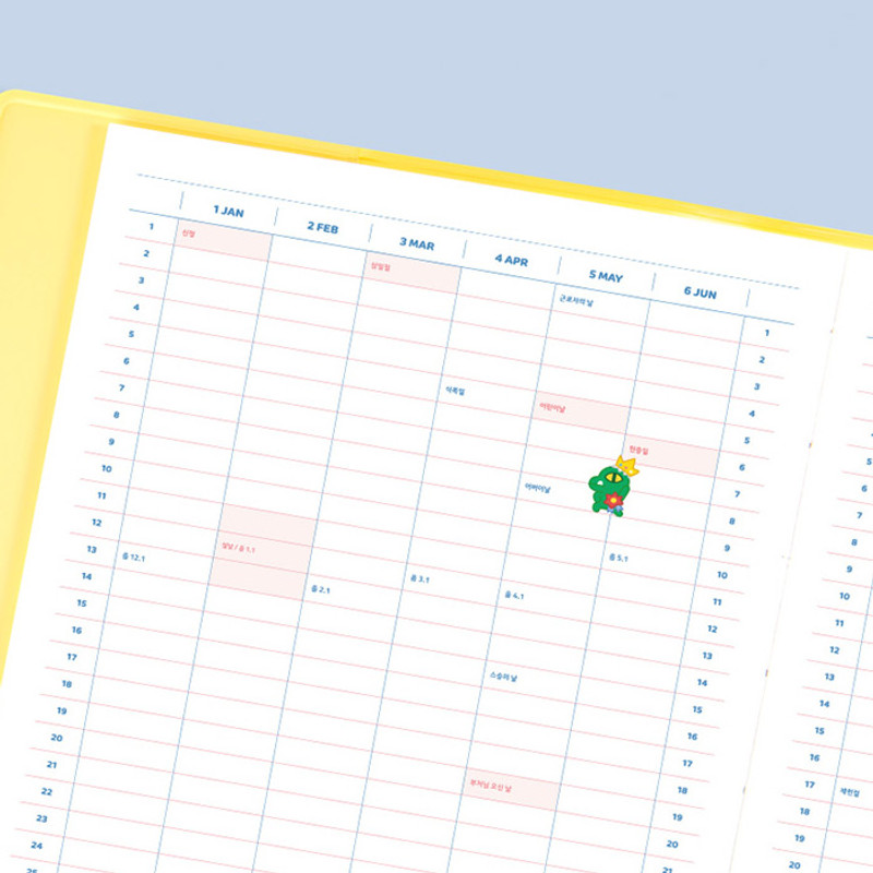 Yearly plan - Kakao Friends 2021 Friends bookmark dated weekly diary Yearly plan - Kakao Friends 2021 Friends bookmark dated weekly diary