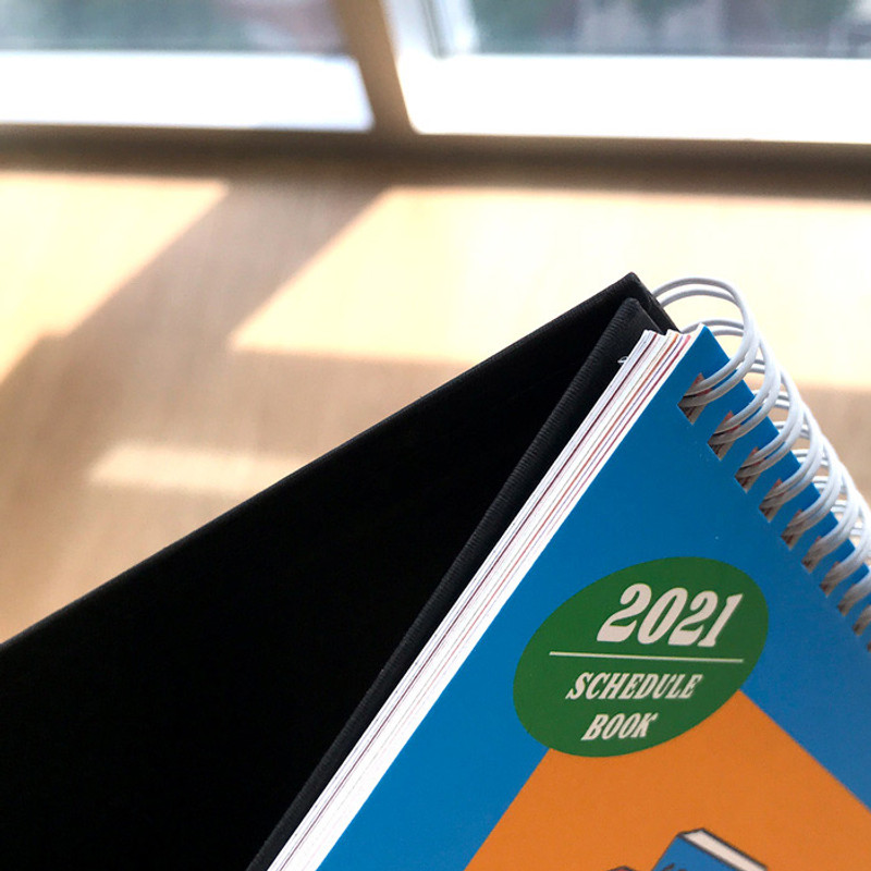 Wire-binding - Design Comma-B 2021 Retro monthly standing desk scheduler