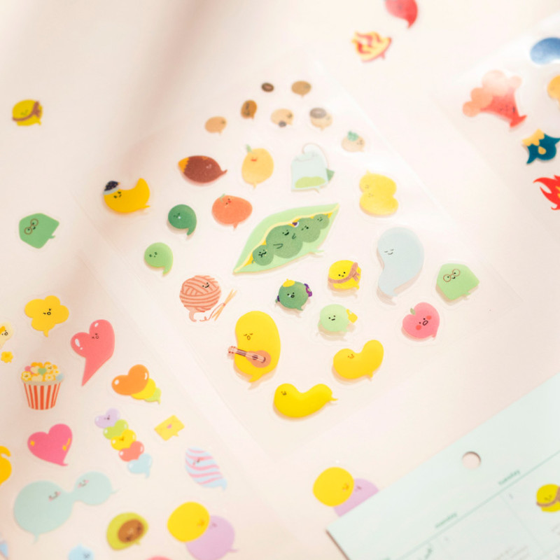 Byfulldesign Bubbling balloon deco sticker sheet set