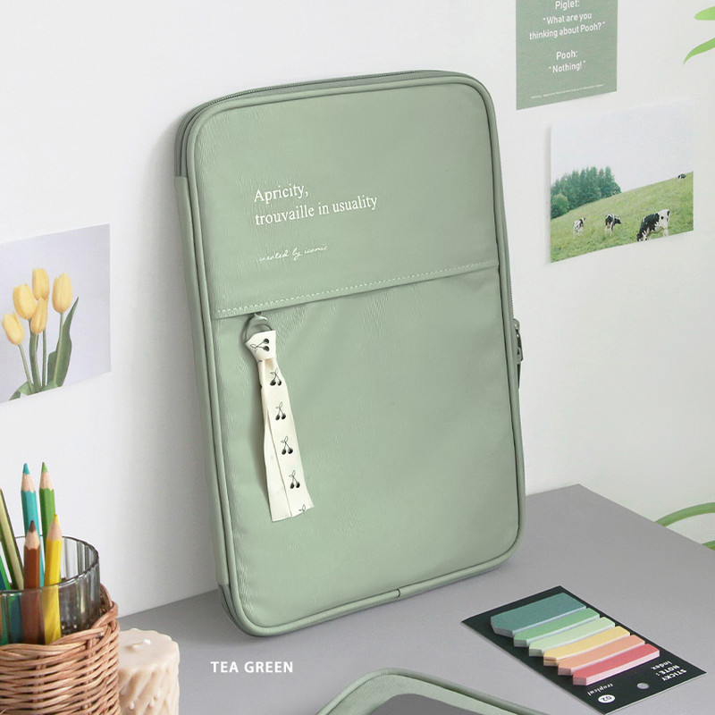 Tea green - ICONIC Cottony iPad tablet PC 11 inches zipper sleeve case Tea green - ICONIC Cottony iPad tablet PC 11 inches zipper sleeve case