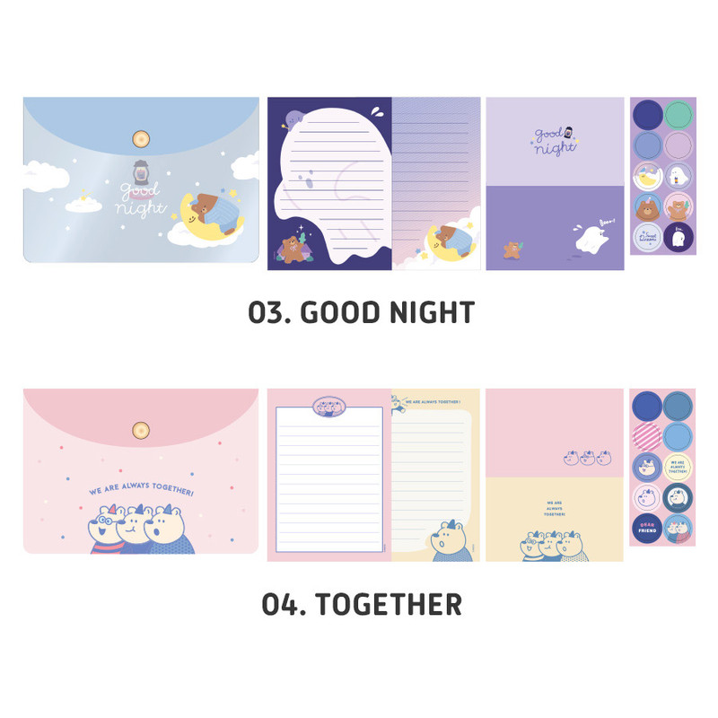 Good night, Together - ICONIC Letter and envelope set with PVC pouch